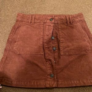 burnt orange jean skirt super cute size 2